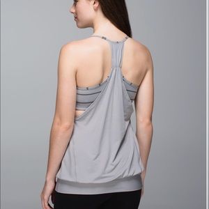 Lululemon No Limits Tank Cayman Stripe Grey Tank